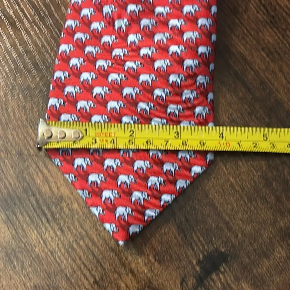 Vintage Burberry Elephant silk tie